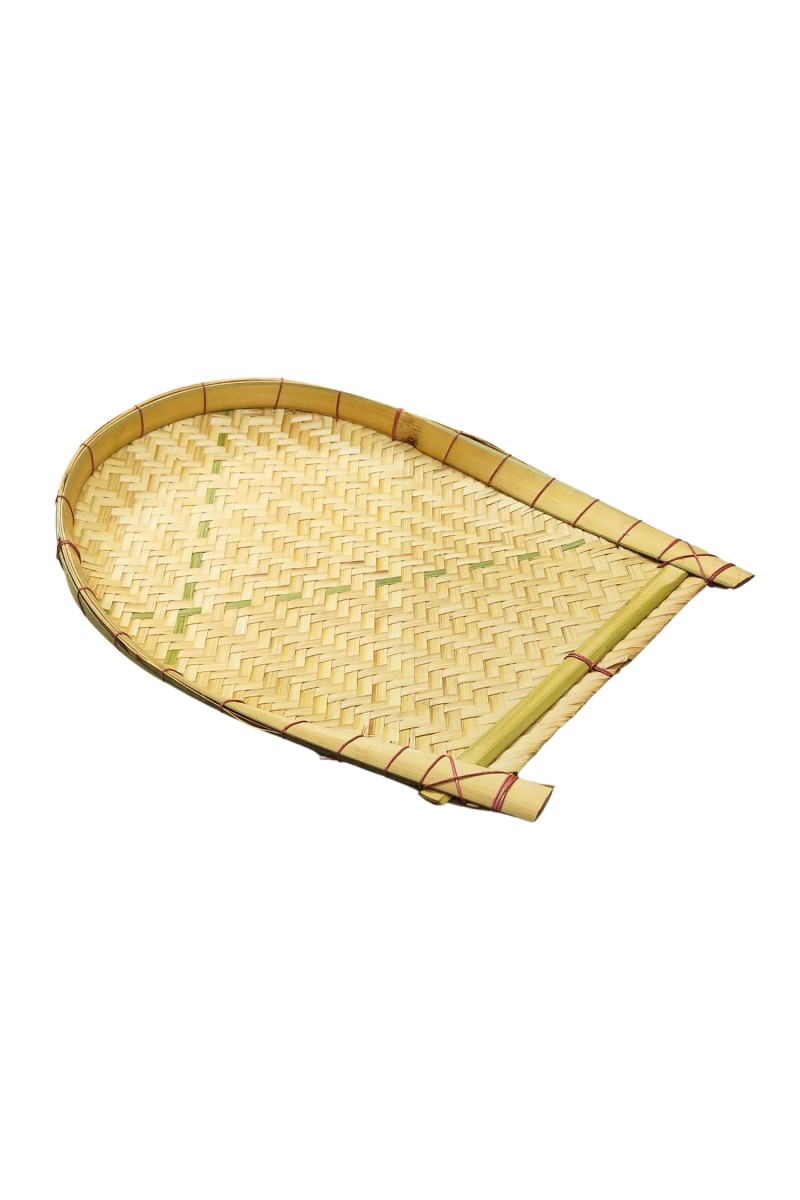 HiTechMart Bengal Handicrafts Bamboo Kulo Tray – Handmade Bamboo Soop/Basket for Puja, Storage & Decor বাঁশের কুলো। (18 x 14 inch)