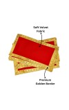 Velvet Pooja Cloth | Bhakti Lehar, Plain Altar Cloth for God Idols, Home Mandir, Temple and Pooja Ghar (13X7)