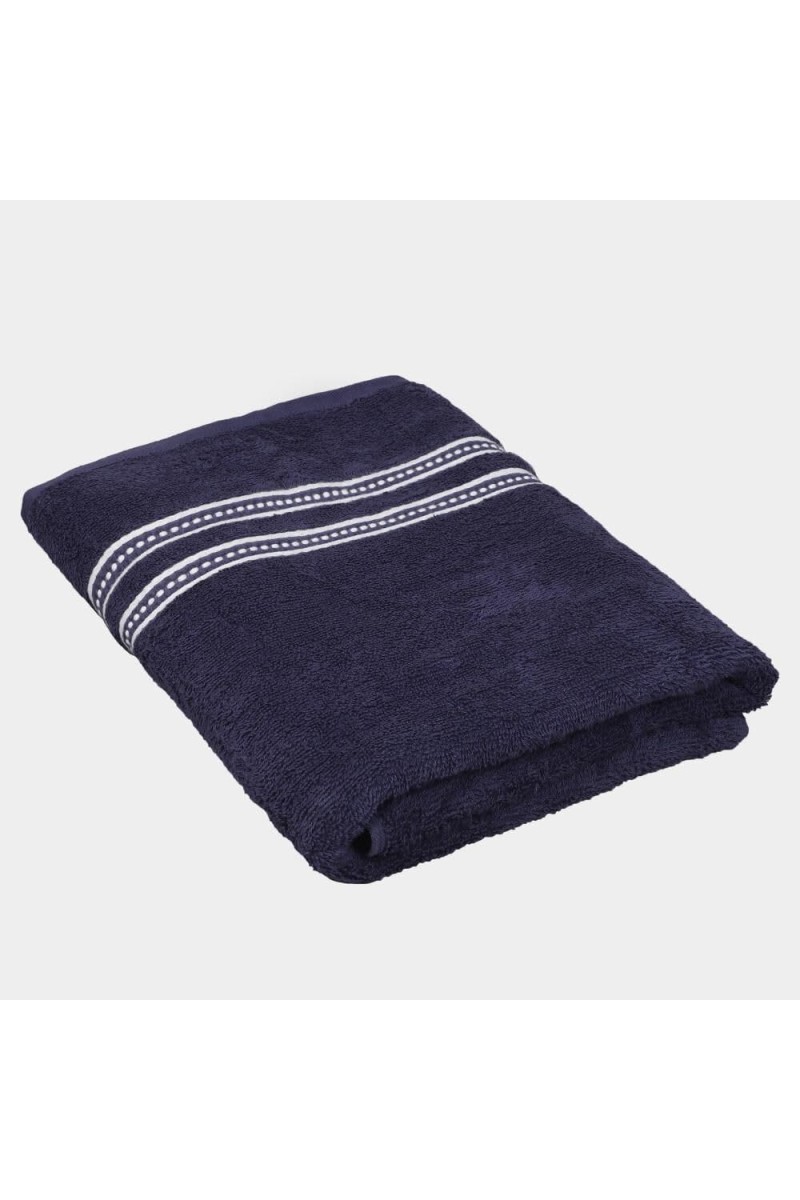 Home Beautiful 350 GSM Navy Blue Cotton Bath Towel - (M3079)
