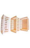 Basic Square Mini Bin Storage Trays, Small Organizing Bins, Plastic Storage Containers, Stackable Storage Bins, Home Office Organization, Multi-Purpose Storage Trays 3PK