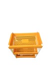 Plastic Multipurpose Storage Rack Self, Durable, Space-Saving, Adjustable, Versatile, Organizer (Orange)