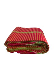Cotton Gamcha Traditional for Everyone – Traditional Striped gamcha | Soft, Absorbent & Quick Dry Bath gamcha Checkered Design (Green & Red)
