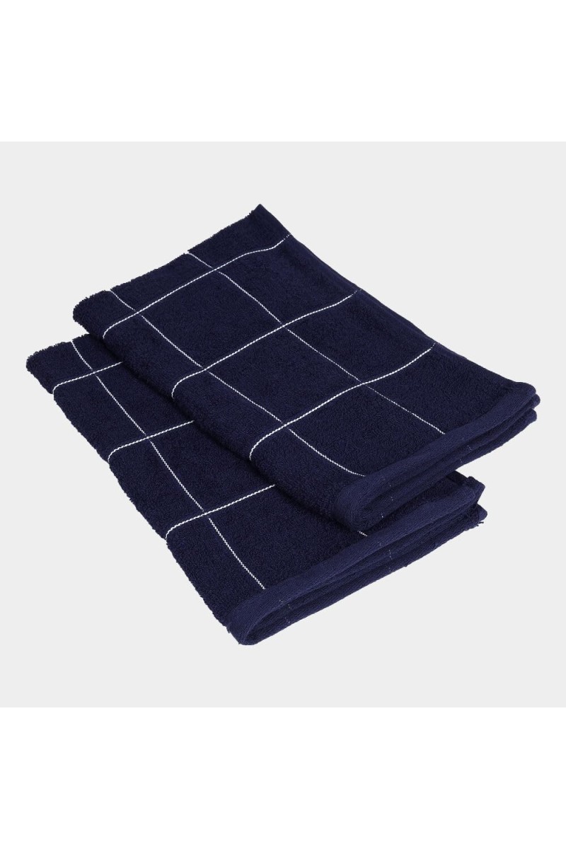 Home Beautiful 330 GSM Navy Blue Cotton Hand Towel - (M3153)