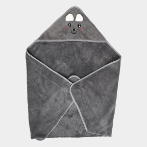 Home Beautiful 280 GSM Dark Grey Microfiber Baby Towel - (M3292)