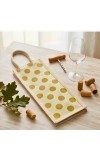 Jute Fabric Bottle Holder Bag | Printed Reusable Jute Wine Bottle with Polka Dot Print Gift Bag with Sturdy Rope Handles | Lightweight & Durable Design (Polka dot print)