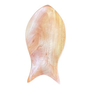 Fish Shaped Wooden Serving Tray Platter Rustic Kitchen Decor Tableware 9.5/5.5 inch