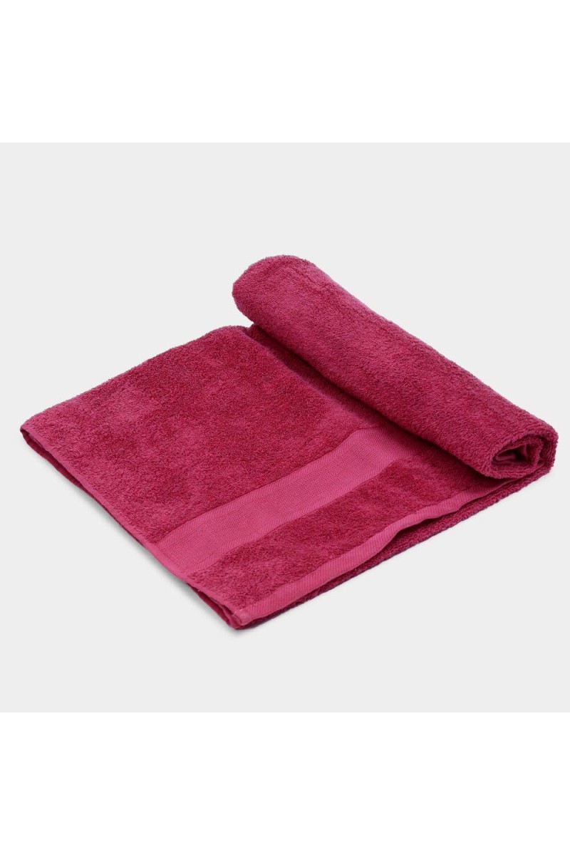 Home Beautiful 400 GSM Maroon Cotton Bath Towel - (M3271)