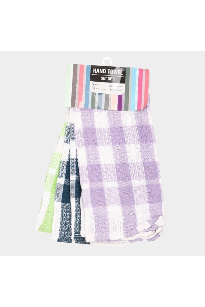 Home Beautiful 330 GSM Multicolour Cotton Blend Hand Towel - (M3264)
