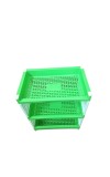 Plastic Multipurpose Storage Rack Self, Durable, Space-Saving, Adjustable, Versatile, Organizer (Green)