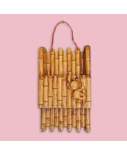 HiTechMart Handcrafted Bamboo Design Wall Key Holder with Storage – Hanging Organizer for Keys, and Essentials