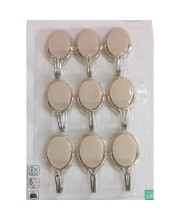 Heavy-Duty Wall Hook - Multi-Purpose Metal Hooks for Hanging Coats, Bags, Towels, and More - Rust-Resistant, Easy Installation, Ideal for Home, Office, and Garage (Pack of 9)