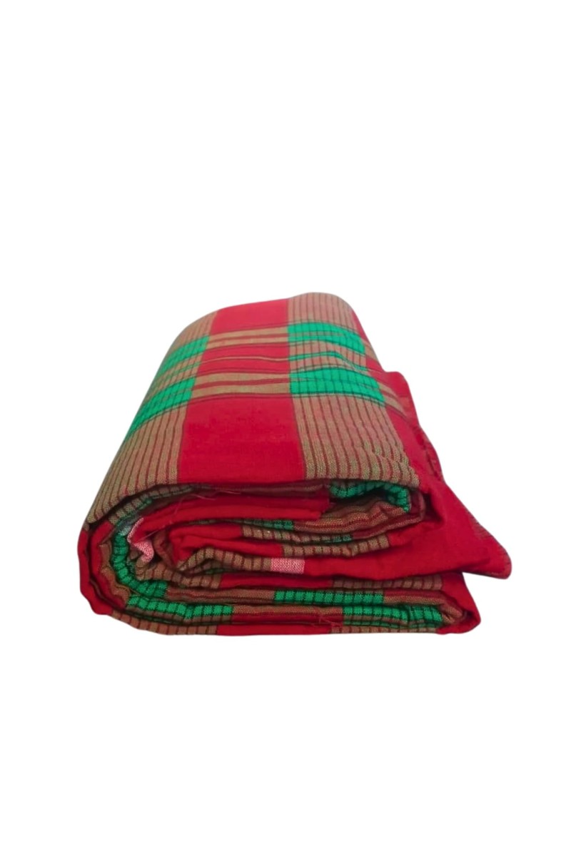 Cotton Gamcha for Everyone– Traditional Multicolor Checkered Bath Towel | Soft Absorbent Gamchha for Bath,Travel & Daily Use (Red & Green)