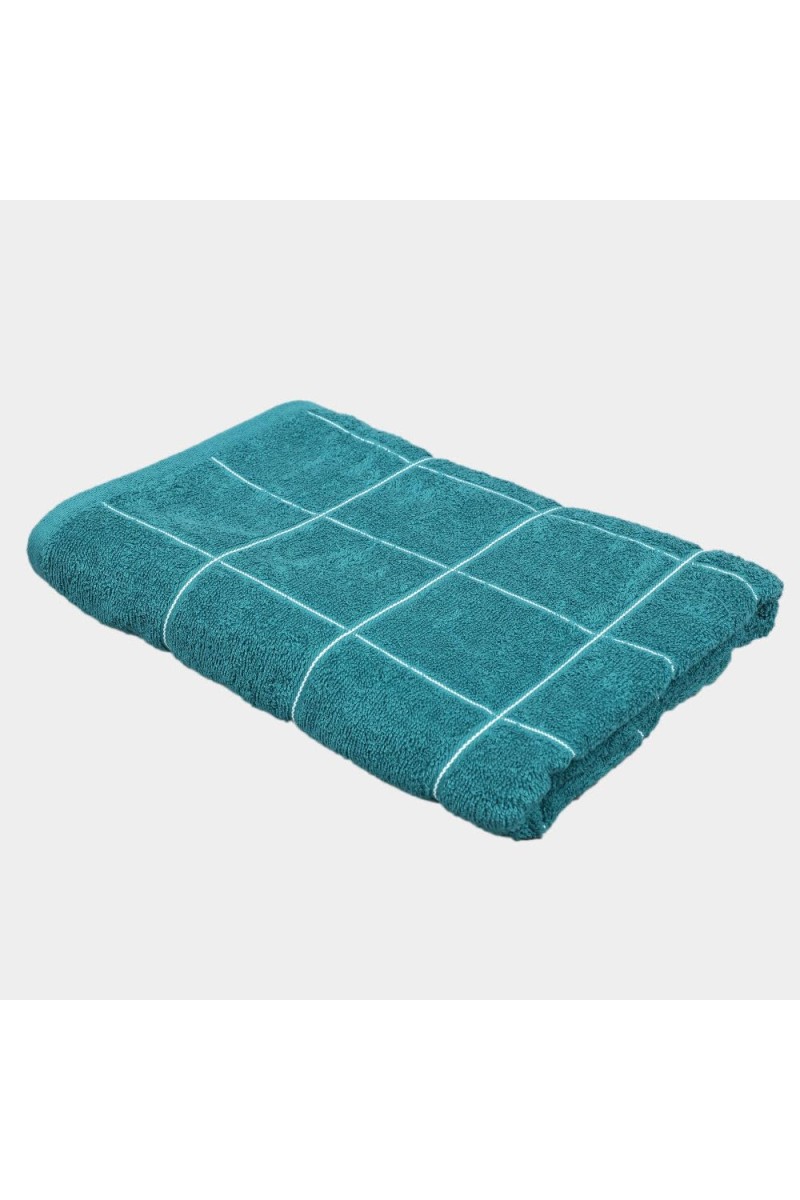 Home Beautiful 330 GSM Teal Blue Cotton Bath Towel - (M3095)