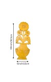 Wooden Flower Design Key Holder for Wall | Decorative Handcrafted Key Stand with Hooks for Home Entrance & Living Room (Flower Design)