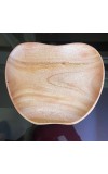 Wood Handcrafted Mango and Shape Serving Tray/Plate Rustic Decorative Tableware Organizer Decorative Wooden Fruit Dish Rustic Decor Pack of 1