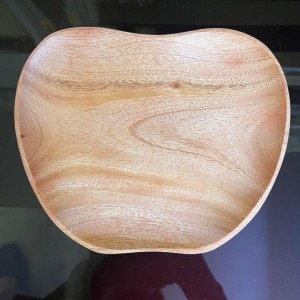 Wood Handcrafted Mango and Shape Serving Tray/Plate Rustic Decorative Tableware Organizer Decorative Wooden Fruit Dish Rustic Decor Pack of 1