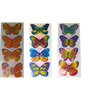 Decorative 8D Butterfly Wall Stickers – 4 PCS Realistic 3D Butterfly Decals for Bedroom, Living Room, Nursery, Home Decor – Removable, Waterproof, Easy to Apply (Multicolor) (3)
