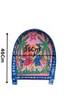Handicrafts Bamboo Kulo Tray – Pink Color Handmade & Hand-Painted Bamboo Soop/Basket for Puja, Home Decor, Storage & Gifting বাঁশের কুলো (13 x 18 inch)