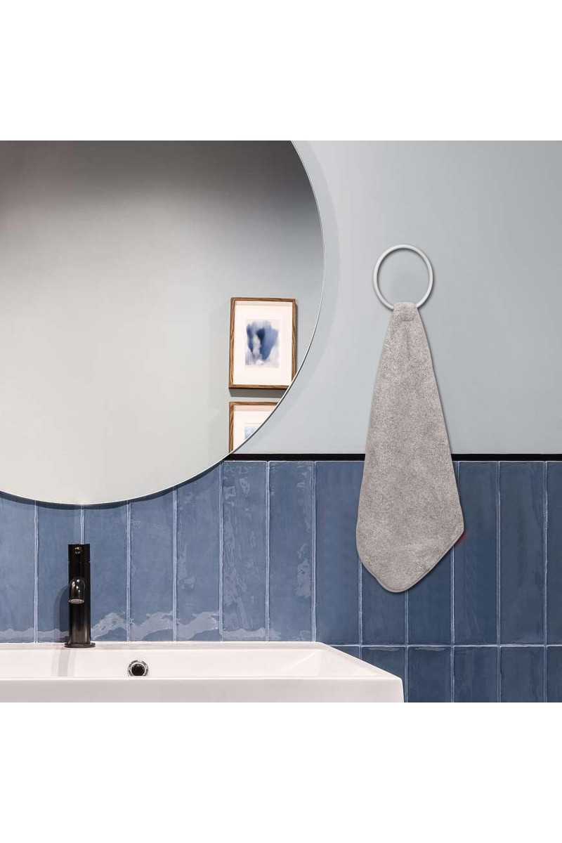 Home Beautiful Grey Polyester Washbasin Towel - (M3187)