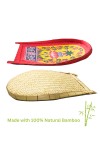 HiTechMart Bengal Handicrafts Bamboo Kulo Tray &ndash; Handmade & Hand-Painted Bamboo Soop/Basket for Puja, Home Decor, Storage & Gifting | Eco-Friendly Traditional Bengali Tray বাঁশের কুলো (13 x 17 inch)