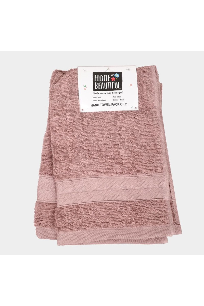 Home Beautiful 380 GSM Pink Cotton Hand Towel - (M3160)