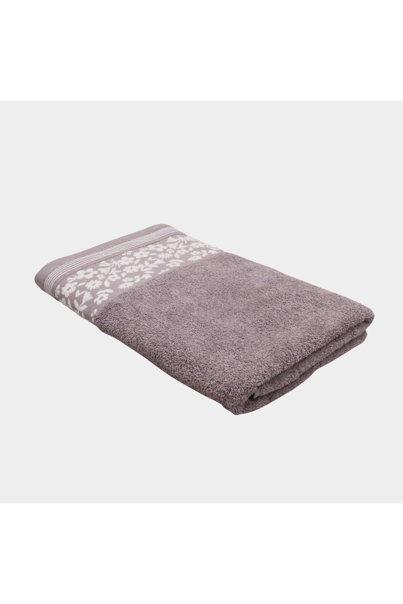 Home Beautiful 400 GSM Grey Cotton Bath Towel - (M3175)