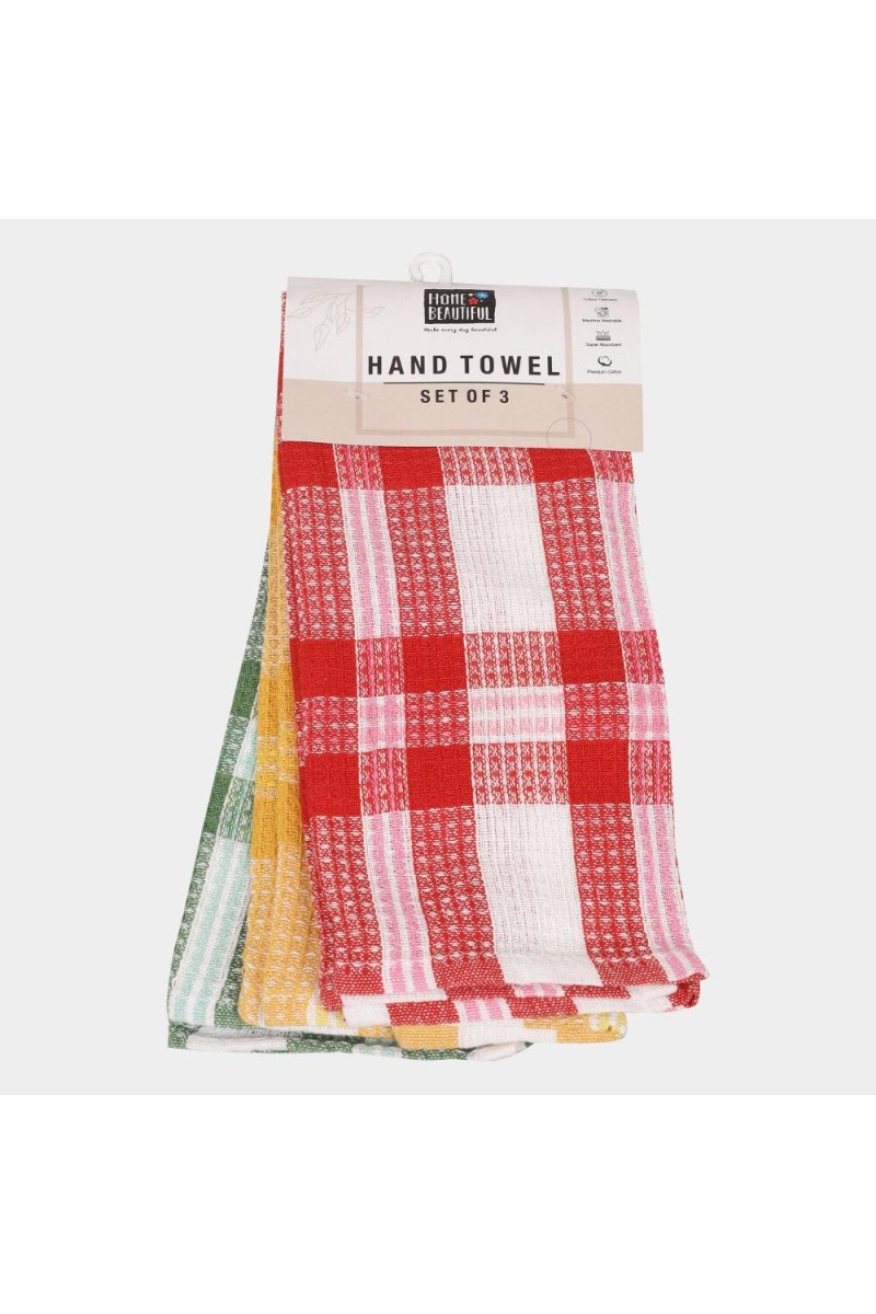 Home Beautiful 250 GSM White South Cotton Hand Towel - (M3137)