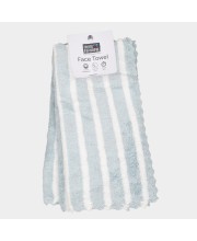 Home Beautiful 220 GSM Blue Microfiber Face Towel - (M3191)