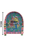 Handicrafts Bamboo Kulo Tray – Blue Color Handmade & Hand-Painted Bamboo Soop/Basket for Puja, Home Decor, Storage & Gifting বাঁশের কুলো (13 x 18 inch)