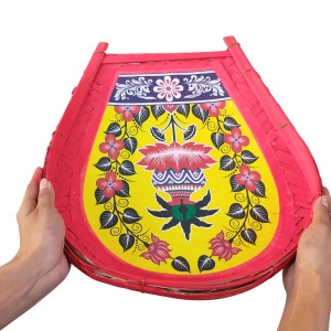 HiTechMart Bengal Handicrafts Bamboo Kulo Tray &ndash; Handmade & Hand-Painted Bamboo Soop/Basket for Puja, Home Decor, Storage & Gifting | Eco-Friendly Traditional Bengali Tray বাঁশের কুলো (13 x 17 inch)