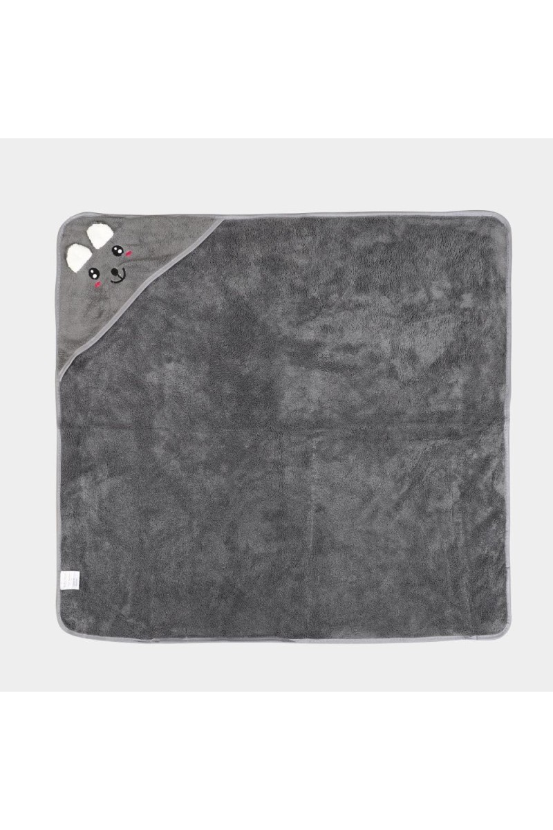 Home Beautiful 280 GSM Dark Grey Microfiber Baby Towel - (M3292)
