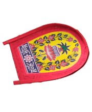 HiTechMart Bengal Handicrafts Bamboo Kulo Tray &ndash; Handmade & Hand-Painted Bamboo Soop/Basket for Puja, Home Decor, Storage & Gifting | Eco-Friendly Traditional Bengali Tray বাঁশের কুলো (13 x 17 inch)