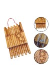 HiTechMart Handcrafted Bamboo Design Wall Key Holder with Storage – Hanging Organizer for Keys, and Essentials
