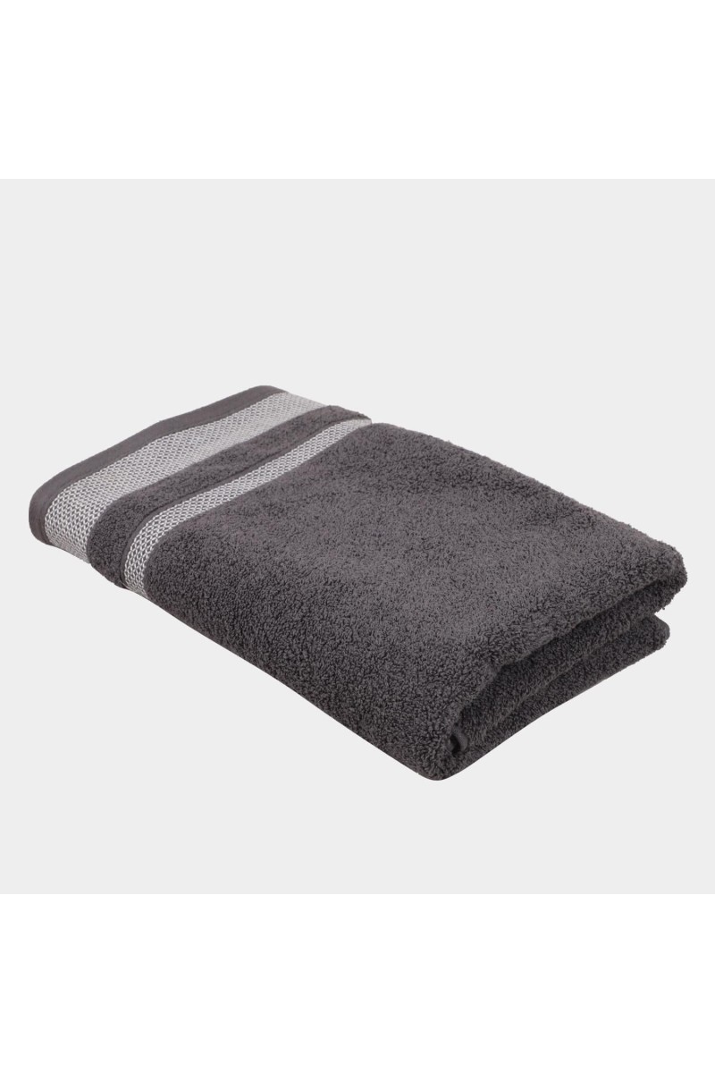Home Beautiful 430 GSM Grey Cotton Bath Towel - (M3229)