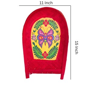 Hi Tech Sales Bengal Handicrafts Bamboo Kulo Tray &ndash; Handmade & Hand-Painted Bamboo Soop/Basket for Puja, Home Decor, Storage & Gifting | Eco-Friendly Traditional Bengali Tray বাঁশের কুলো 15*11 Inches