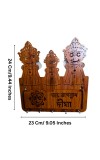 Handcrafted Wooden Key Holder for Wall | Decorative Key Stand with Hooks for Home & Office | Stylish Key Hanger Organizer (Wood Finish) (Deep Brown)