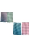 Houndstooth Pattern Hand Towels Set, Soft Absorbent Cotton Towels for Bathroom & Kitchen, Multicolor Checkered Design