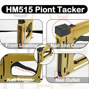 HiTechMart HM515 Point Driver – Manual Framing Tool with 5 PCS Flexible Points, 15mm (5/8'') – Flex Point Tacker for Picture Framing, DIY, and Household Use – Secure Flexible & Rigid Frames