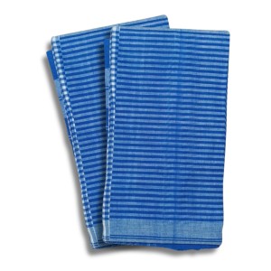 Traditional Blue Cotton Gamcha | Soft, Absorbent, and Lightweight Towel for Multipurpose Use – Ideal for Bath, Face, Travel & Gym (2)