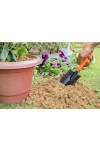 HiTechMart Hand Digging Gardening Trowel – Heavy Duty Garden Shovel with Wooden Handle, Steel Blade for Planting, Weeding, and Soil Digging (Pack of 1)