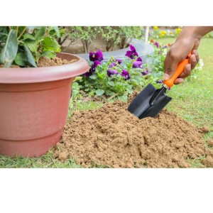HiTechMart Hand Digging Gardening Trowel – Heavy Duty Garden Shovel with Wooden Handle, Steel Blade for Planting, Weeding, and Soil Digging (Pack of 1) HiTechMart Hand Digging Gardening Trowel – Heavy Duty Garden Shovel with Wooden Handle, Steel Blade for Planting, Weeding, and Soil Digging (Pack of 1)