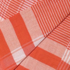 Vibrant Orange Colour Gamcha | Soft, Absorbent Cotton Towel for Bath, Travel, and Everyday Use (4)
