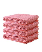 Vibrant Orange Colour Gamcha | Soft, Absorbent Cotton Towel for Bath, Travel, and Everyday Use (4)