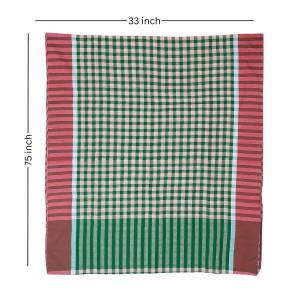 Hitech Sales Traditional Cotton Gamcha Towel Set of 2 – Handloom Checkered Bath Towels | Soft, Lightweight, Quick-Dry | Multipurpose Use for Bathing, Travel | Red & Green(33x75inch) Hitech Sales Traditional Cotton Gamcha Towel Set of 2 – Handloom Checkered Bath Towels | Soft, Lightweight, Quick-Dry | Multipurpose Use for Bathing, Travel | Red & Green(33x75inch)