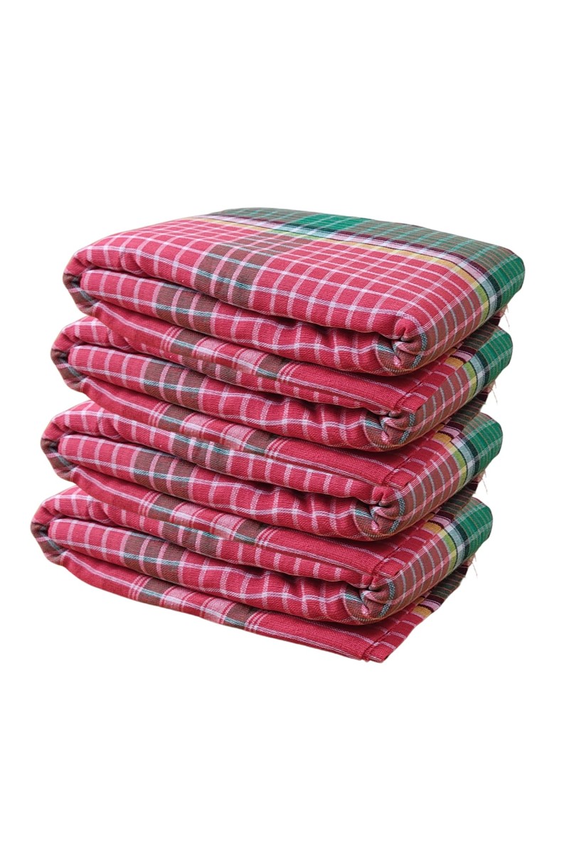 Vibrant Multicolour Cotton Gamcha | Soft, Absorbent, and Lightweight Towel for Bath, Travel, and Multipurpose Use (4)