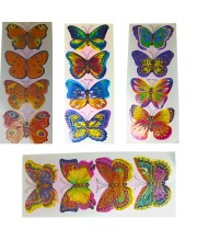 Decorative 8D Butterfly Wall Stickers – 4 PCS Realistic 3D Butterfly Decals for Bedroom, Living Room, Nursery, Home Decor – Removable, Waterproof, Easy to Apply (Multicolor) (4)