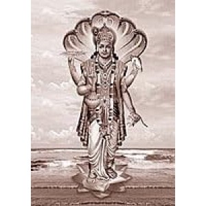 Divine NARAYANA Photo with Elegant Wood Lamination – Blessings for Your Home