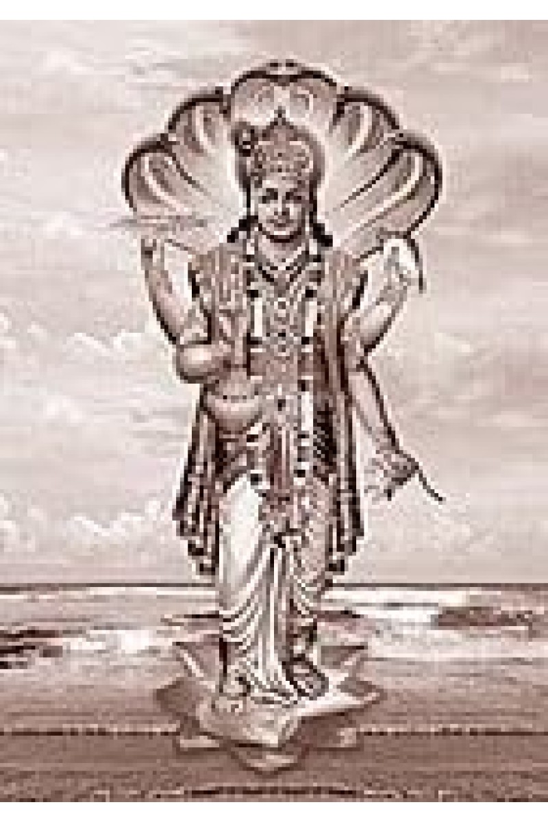 Divine NARAYANA Photo with Elegant Wood Lamination – Blessings for Your Home