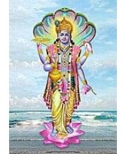 Divine NARAYANA Photo with Elegant Wood Lamination – Blessings for Your Home