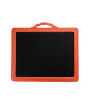 Plastic Fancy Black Board Slate for School Kids and Children Educational Purpose, Writing and Drawing (Orange)